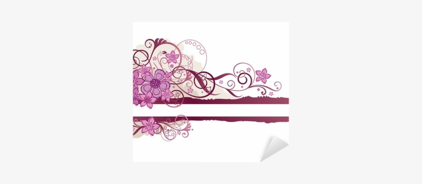 Pink Floral Banner With Space For Text Sticker • Pixers® - Am I? Practical Truths In A Deceiving World, transparent png download