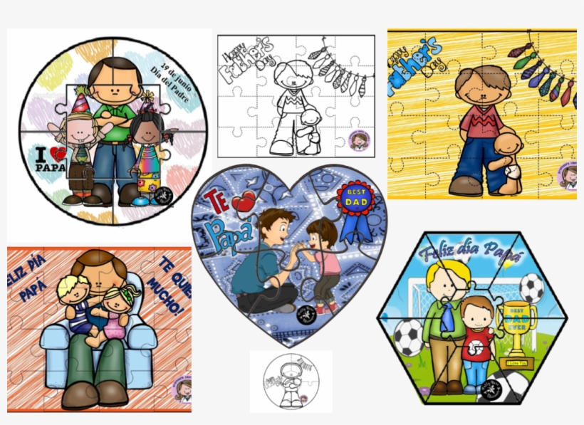 Maravillosa Colección De Rompecabezas Para El Día Del - Rompecabezas Dia El Padre, transparent png download