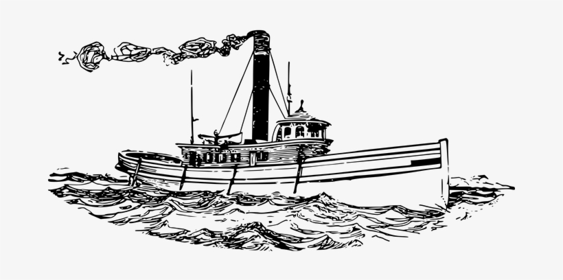 Boat Sea Ship Tug Tugboat Boat Boat Boat B - Tugboat Clip Art, transparent png download