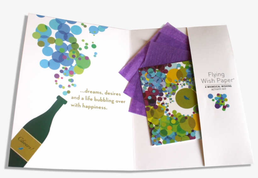 A Greeting & A Gift Combine In These Sweet Flying Wish - Flying Wish Paper Cards, transparent png download