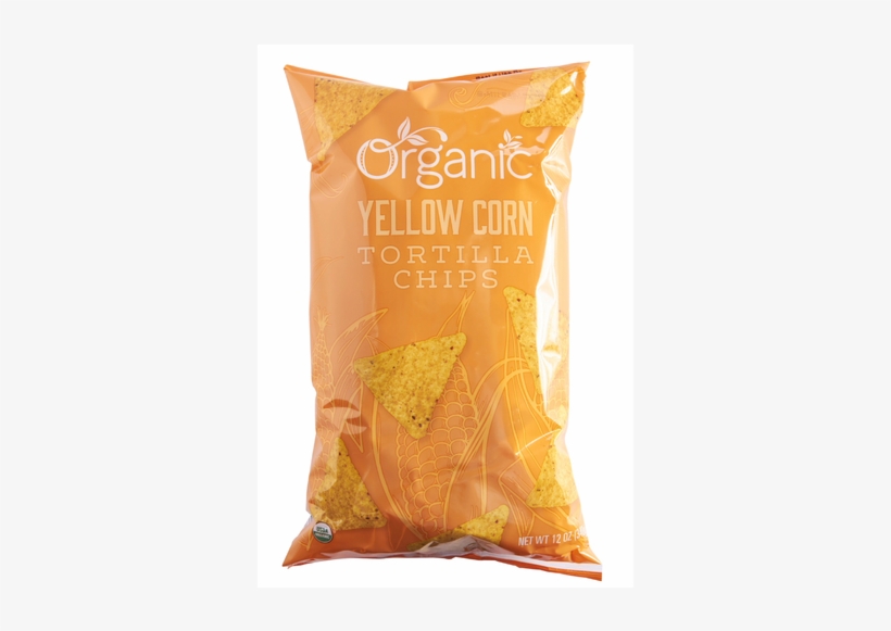 Organic Yellow Corn Tortilla Chips - Tortilla Chip, transparent png download