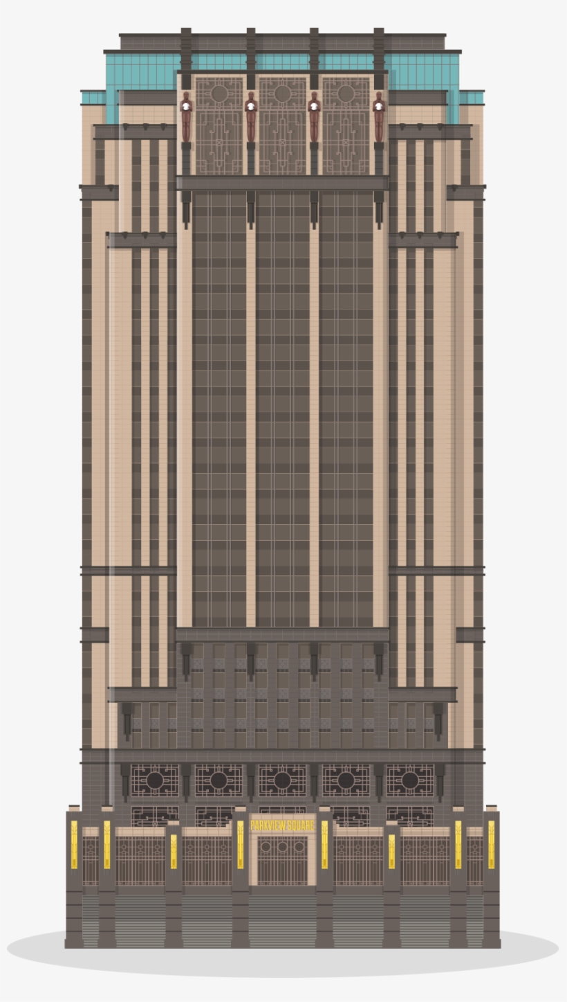 Parkview Square's Extravagant Art Deco Style Brings - Art Nouveau, transparent png download