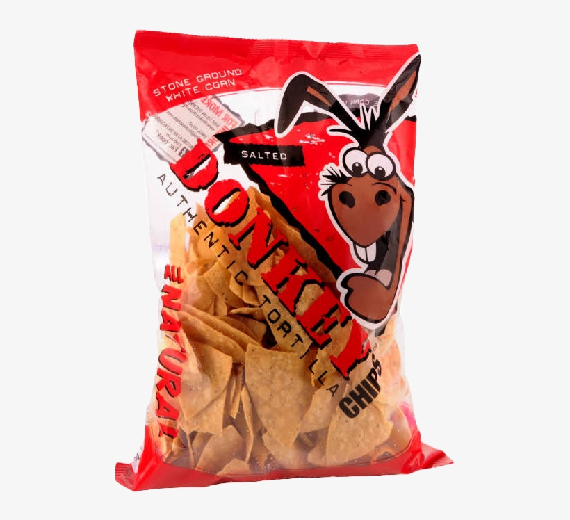 Donkey Chips Unsalted Tortilla Chips, 14 Oz, transparent png download