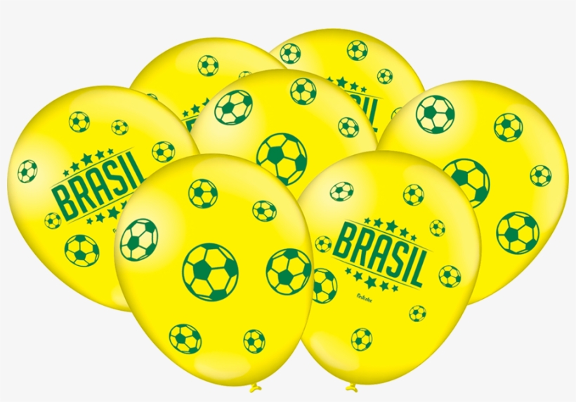 Balão De Látex Amarelo Copa 2018 25 Unidades Festcolor - 2018 World Cup, transparent png download