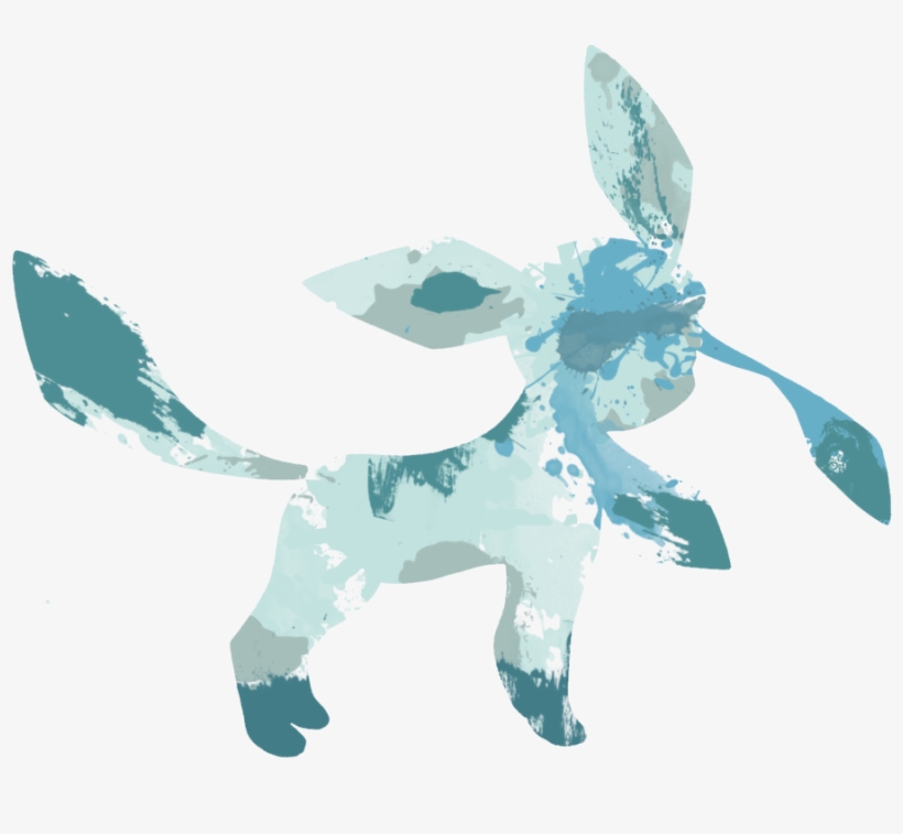 Stencil And Spray Paint Style Glaceon - Glaceon Transparent Fanart, transparent png download