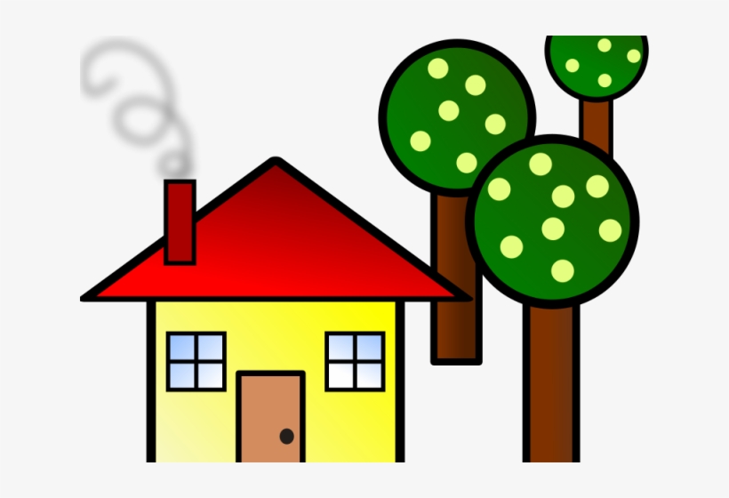 Smoke Clipart House Chimney - House Clip Art, transparent png download