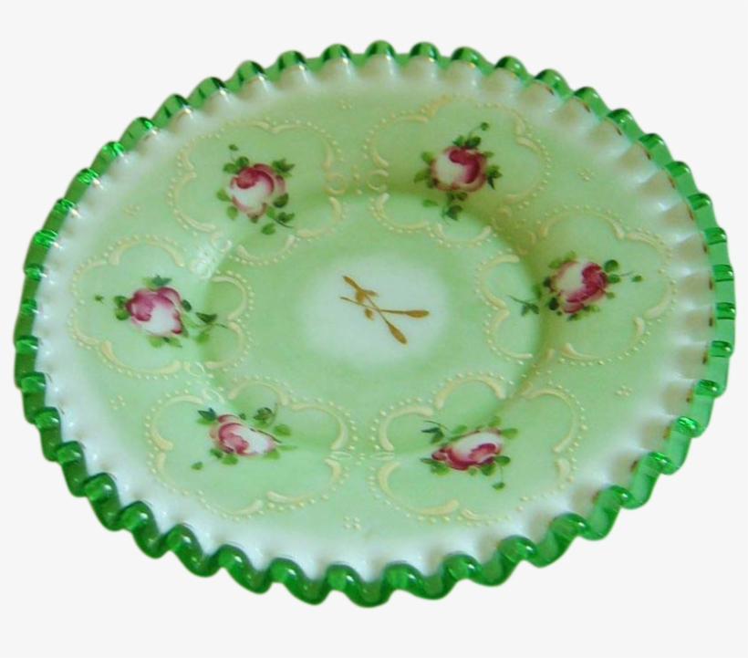 Fenton Emerald Crest Green Mist And Chartelon Pattern - Bead, transparent png download