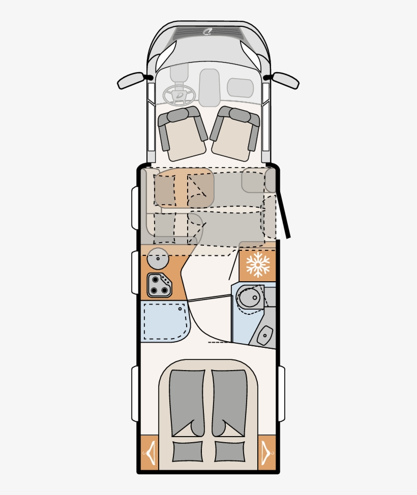 Models Low Profile - Autocaravana Perfilada Dethleffs Globebus T 11 Interior, transparent png download