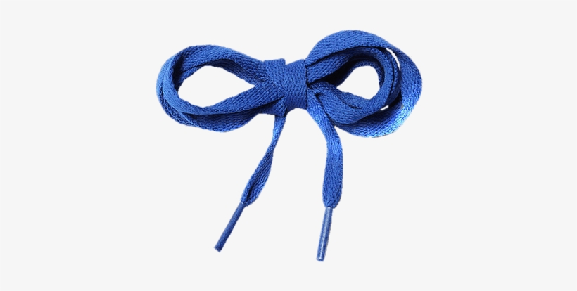 Blue Shoe Laces Tied In A Bow - Pair Of Shoe Laces, transparent png download