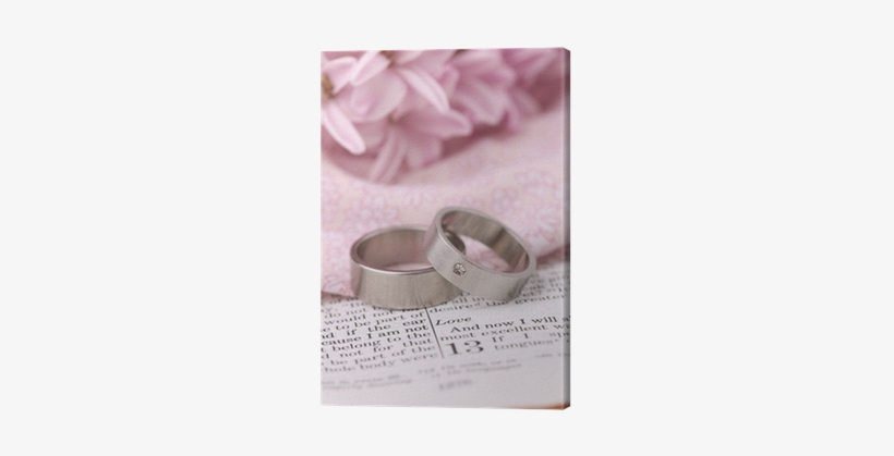 Cuadro En Lienzo Los Anillos De Boda De Titanio En - Wedding Ring, transparent png download