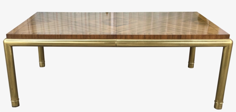 Vintage Brass & Walnut Mastercraft Dining Table On - Table, transparent png download