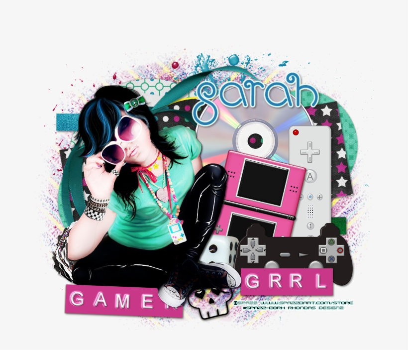 Gamer Girl - Ptu - Graphic Design, transparent png download