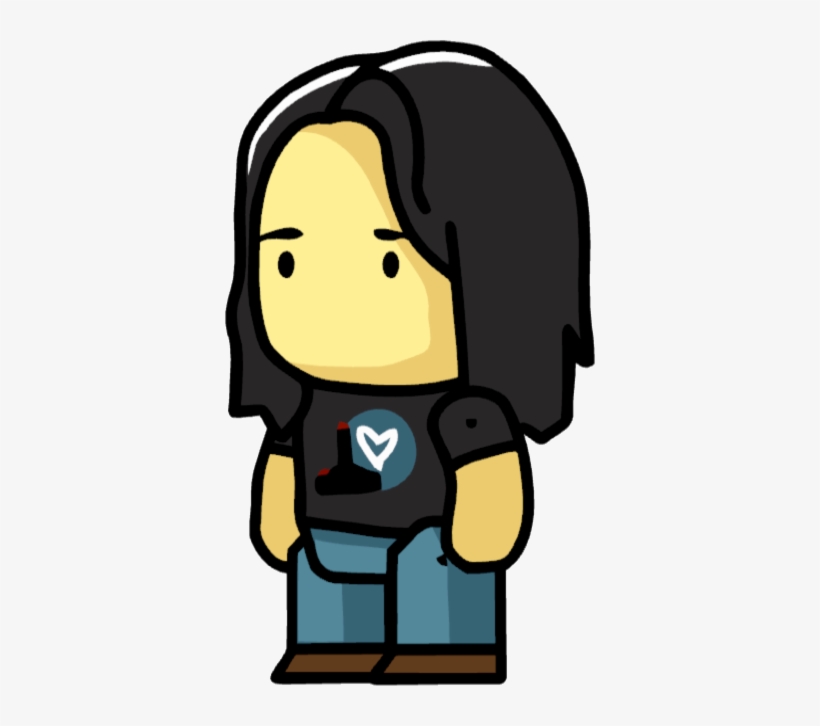 Gamer Female - Long Hair Scribblenauts, transparent png download