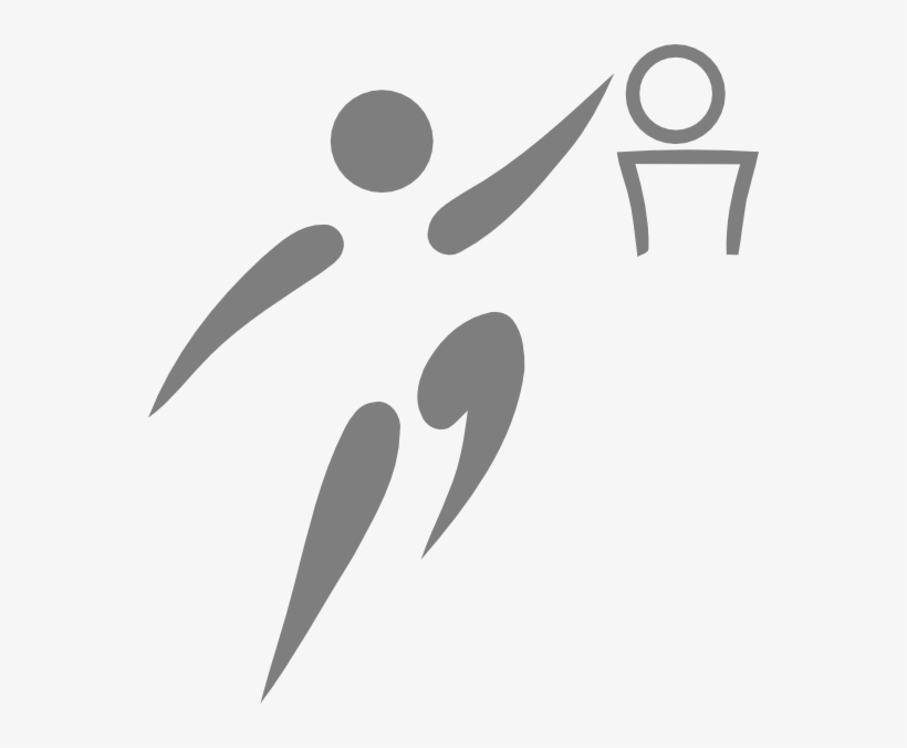 This Free Clip Arts Design Of Basketball Black Grey - Basketball Stickman, transparent png download