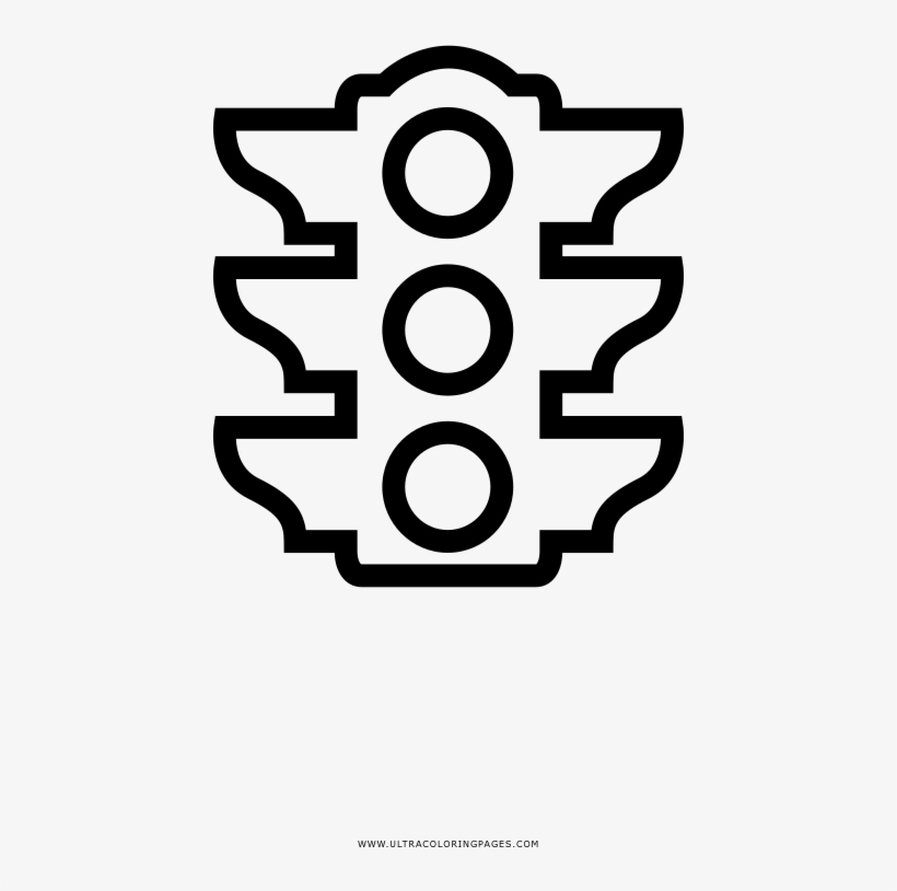 Dibujo De Semáforo Para Colorear - Symbol, transparent png download