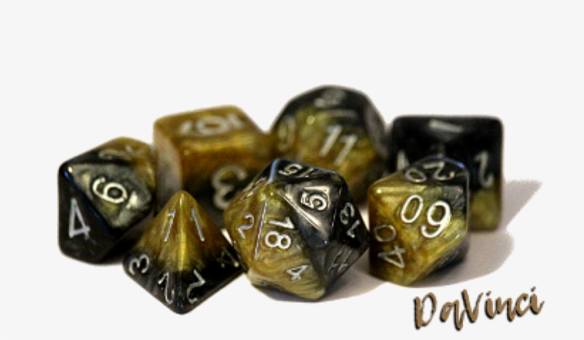 Halfsies Dice Davinci Gold Set 7 Rrp $22 - Dice, transparent png download