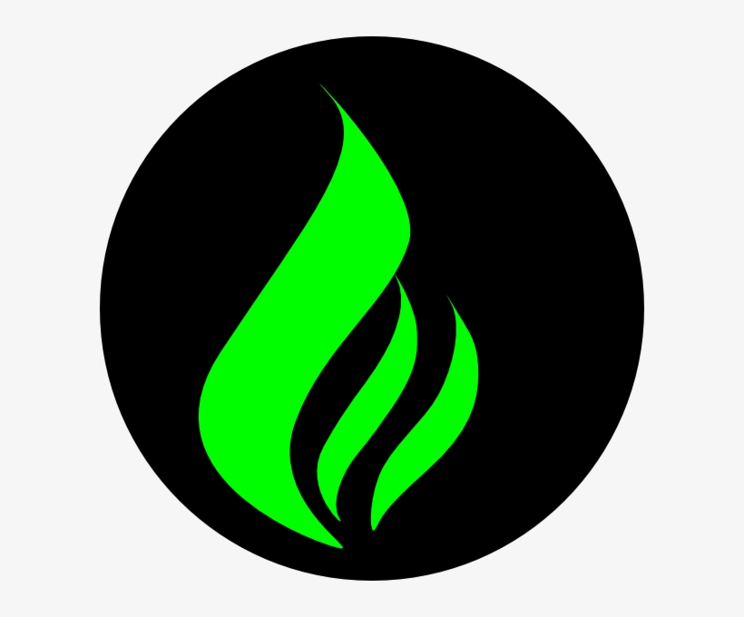 How To Set Use Green Flame Black Clipart - Green Flame Logo Png, transparent png download