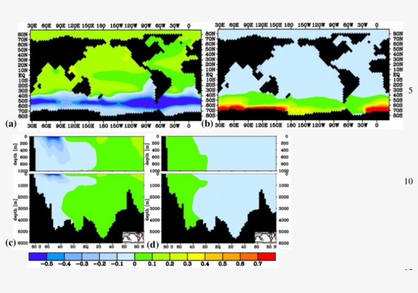 The Effect Of A Large And Small (b, D) Antarctic Sea - Map, transparent png download