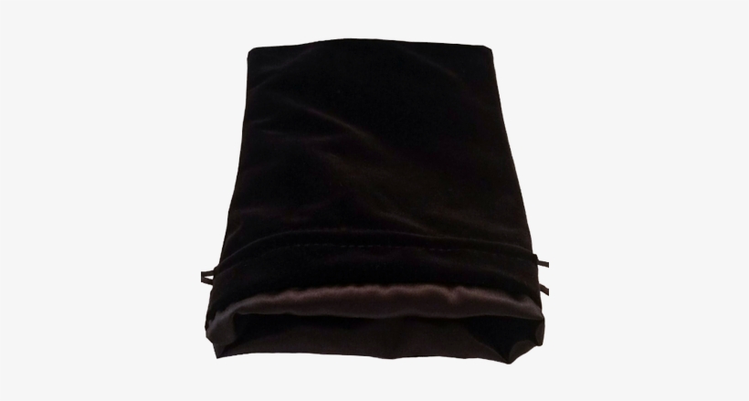 Md Dice Bag Black Velvet W/black Satin Lining - Leather, transparent png download