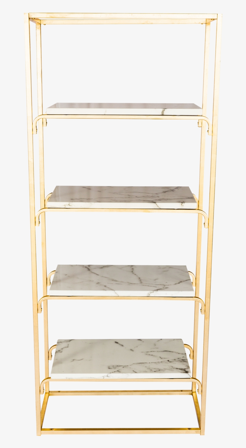 Gold And Marble Bookshelves, transparent png download