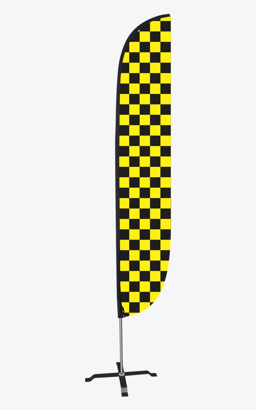 12ft Checkered Feather Flag - Check, transparent png download