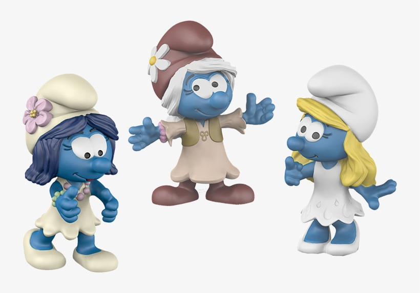 Schleich 20801 The Smurfs Movie Set 2, , Large - Girl Smurfs Of Smurfs The Lost Village, transparent png download