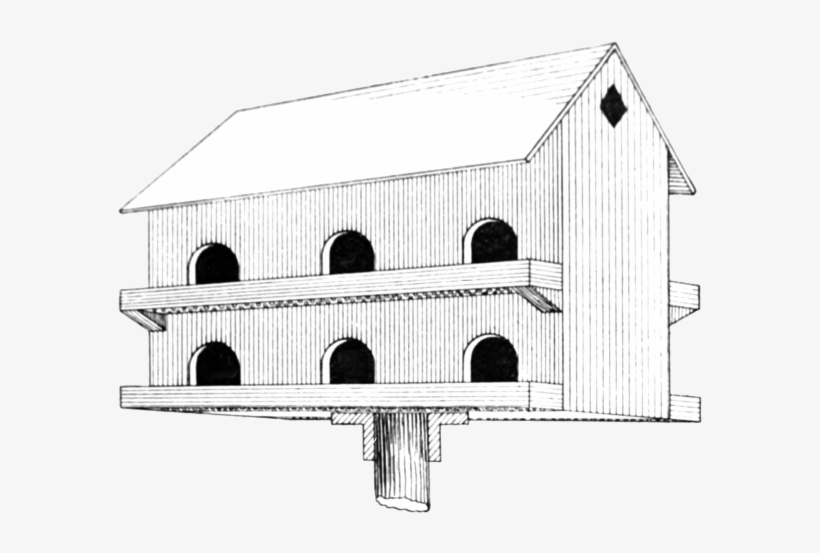 Barn Birdhouse Drawing - Drawing, transparent png download