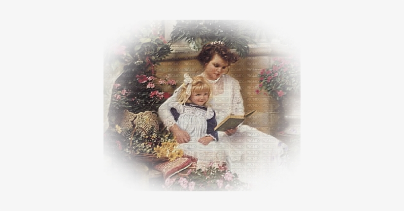 Kaz Creations Mother Child Girl Family - Garden Memories By Sandra Kuck Medallion Collection;, transparent png download