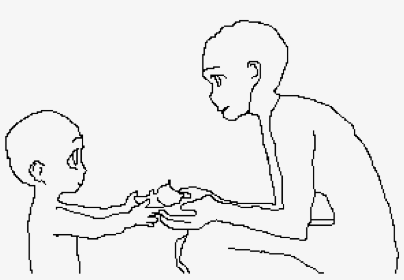 Mother And Child Base - Line Art, transparent png download