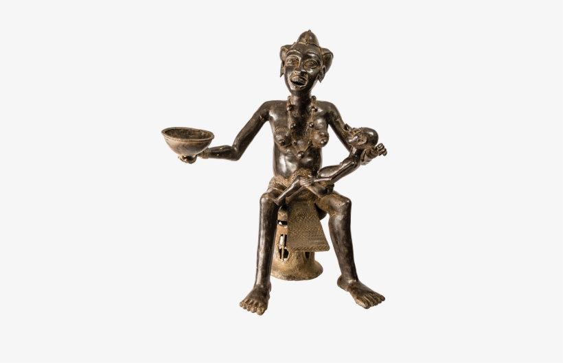 A Woman's Primary Role In African Tribal Society Is - Bronze Sculpture, transparent png download