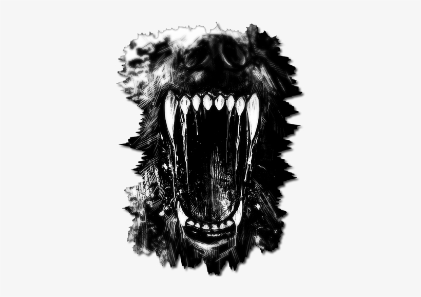 Download Blend Wolf Logo Werewolf Teeth, Werewolf Tattoo, Hyena - Big