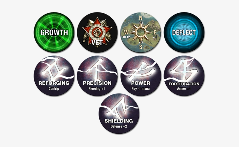 A Sampling Of The Game Pieces On The Mage Wars Game - Circle, transparent png download