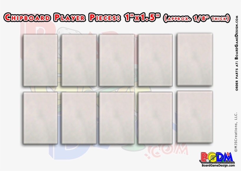 10 Chipboard Player Pieces, Make Your Own Game Pieces - Tile, transparent png download
