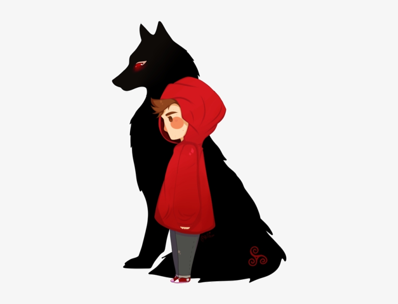 Little Red & The Big Bad Wolf - Illustration, transparent png download