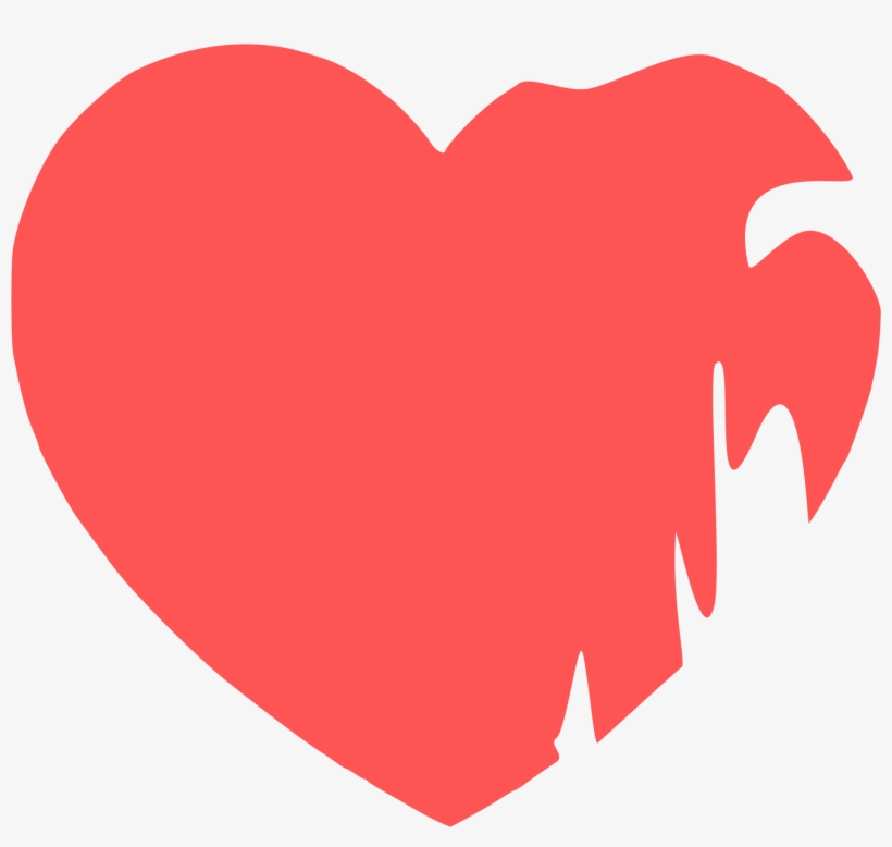 This Free Icons Png Design Of Washed Away Heart, transparent png download