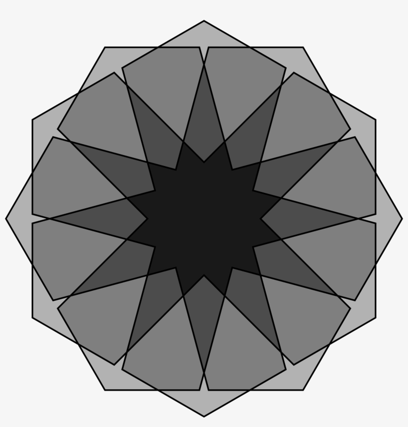 This Free Icons Png Design Of Two Hexagons, 12 Points, transparent png download