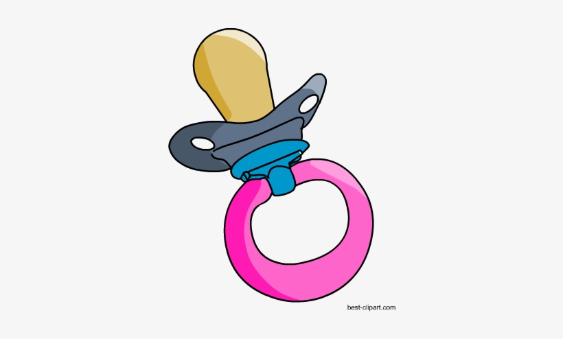 Baby Pacifier Free Clip Art - Clip Art, transparent png download