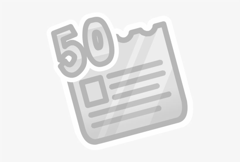 50th Paper Pin - Newspaper, transparent png download