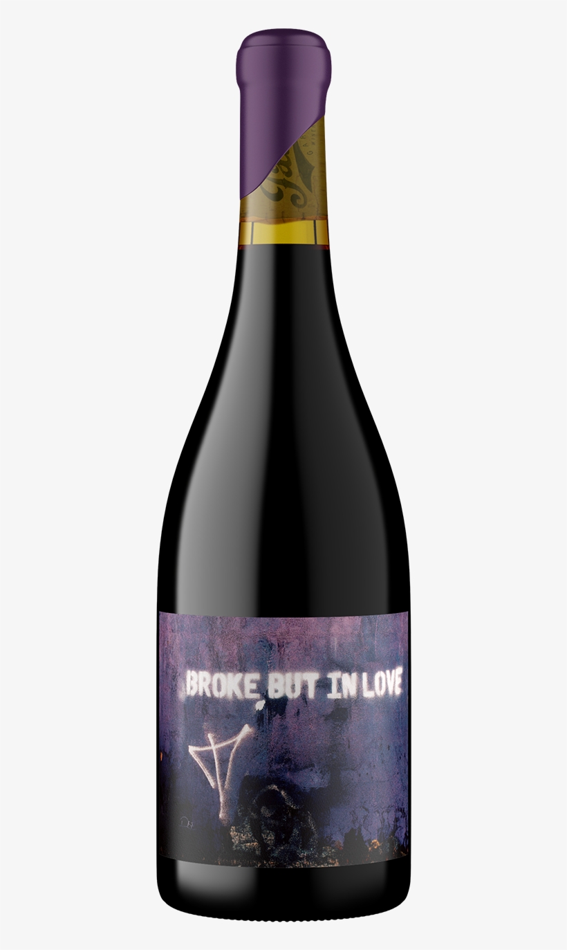 Broke But In Love, Red Wine, Napa Valley - Glass Bottle, transparent png download