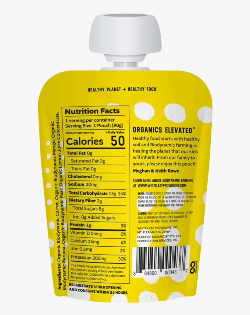 Mango, Carrot, Banana & Pear - Plastic Bottle, transparent png download