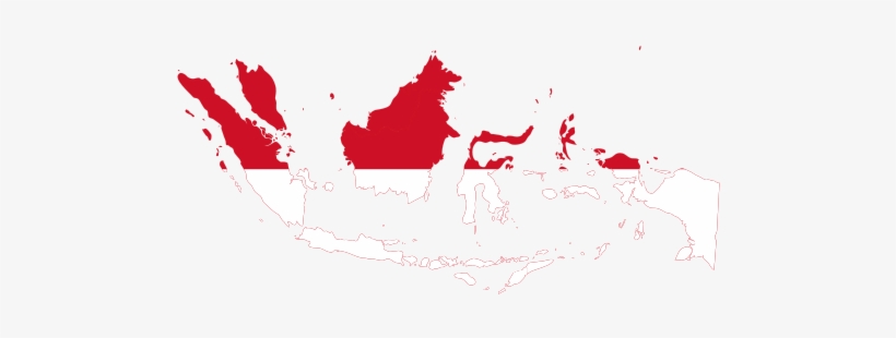 Indonesia Map Flag - Golden Crowned Flying Fox Range, transparent png download