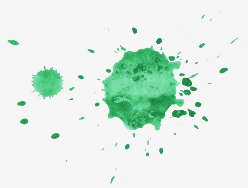 16 Green Watercolor Splatter - Portable Network Graphics, transparent png download