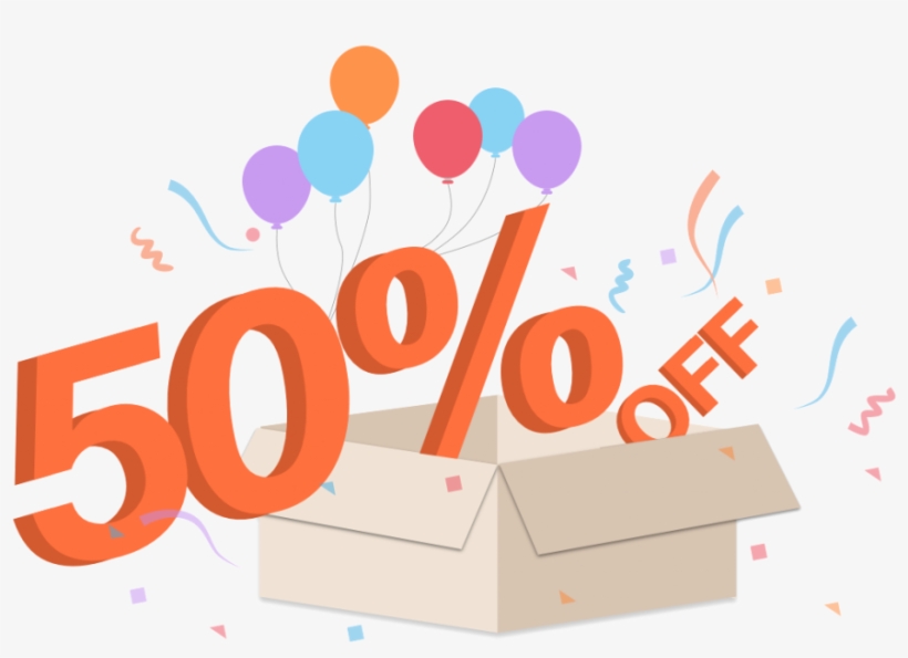 50 Off Transparent Png - 50% Off, transparent png download