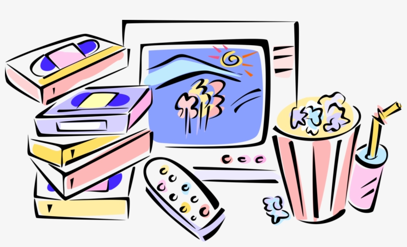 Vector Illustration Of Rental Movie Videotapes With - Film, transparent png download