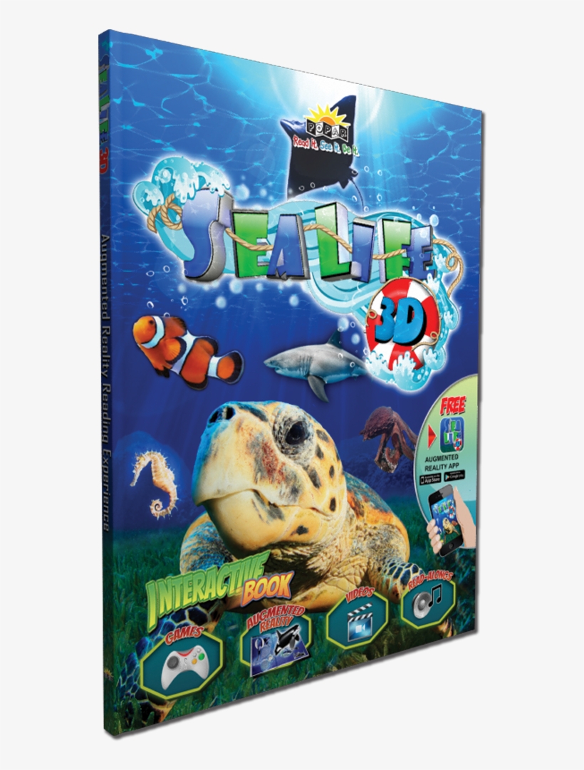 Sea Life - 3d Book - Sea Life 3d Interactive Book, transparent png download