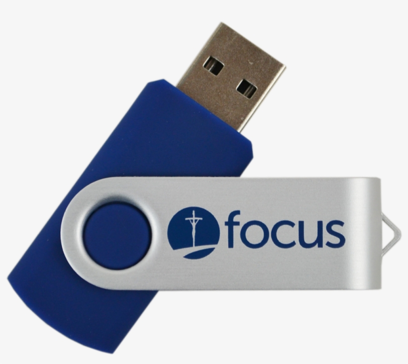 8gb Swivel Usb Flash Drive, Blue/white - Usb Swivel, transparent png download
