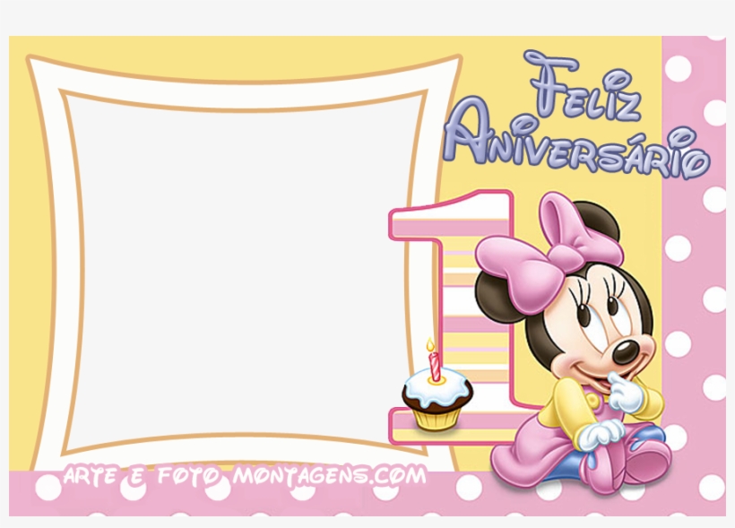 Minnie-1ano - Minnie Bebe Happy Birthday, transparent png download