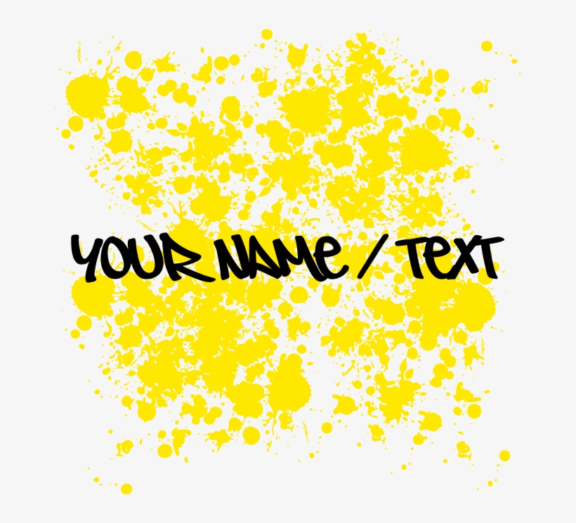 Yellow Paint Splatter Laptop Skins - Orange Paint Splatter Shower Curtain, transparent png download