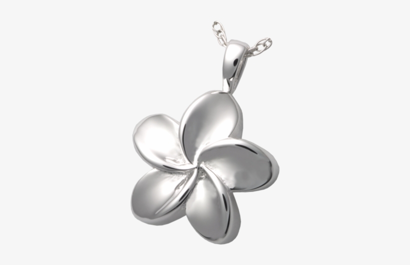 Cremation Jewelry: Plumeria Flower Pendant, transparent png download