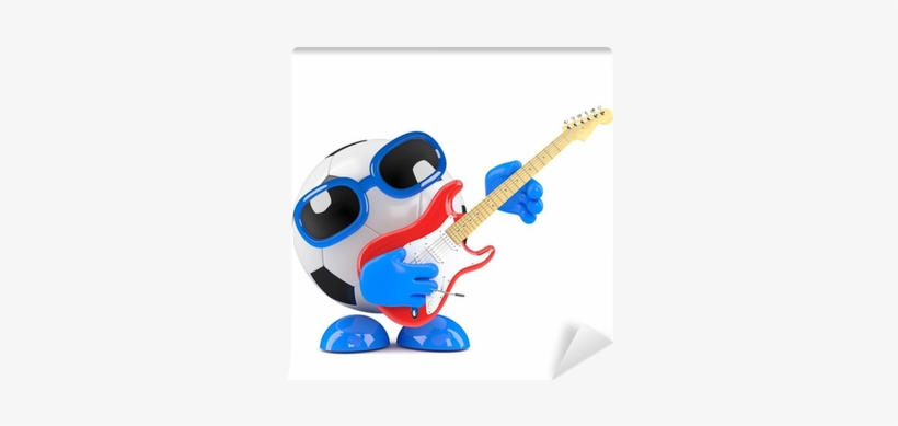 3d Football Plays Electric Guitar Wall Mural • Pixers® - Guitar, transparent png download